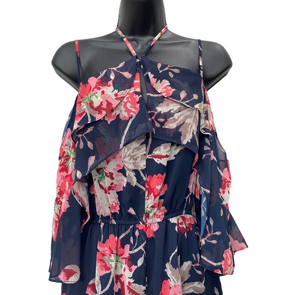 XOXO Sweet Roses Ruffle Maxi Dress size Medium - New with Tags - Picture 2 of 12